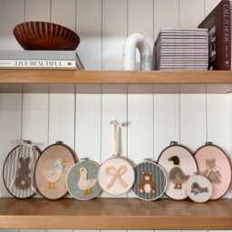 Custom Felt Animal Hoop - Personalized Embroidery Wall Art Choose Your Handmade Nursery D??cor & Heirloom Gift - thumbnail 2