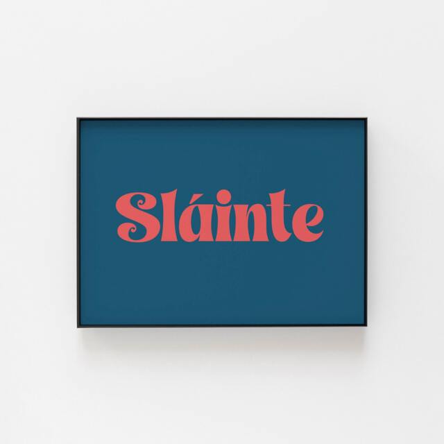 Sl??inte Print, Irish Wall Art, Great For Pubs & Weddings, Restaurants, Possible St. Patrick's Day Artwork. Thoughtful Gift Ideas - image 1