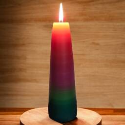 Colorful Candle Made From 100% Beeswax, Rainbow - thumbnail 4