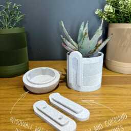 Boho Wall Planter, Vertical Garden, Hidden Drip Tray Plant Pot - thumbnail 3