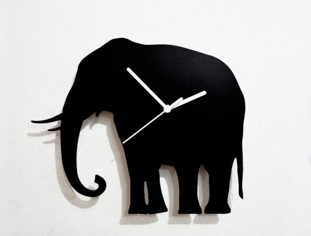 Elephant Silhouette - Wall Clock - image 1