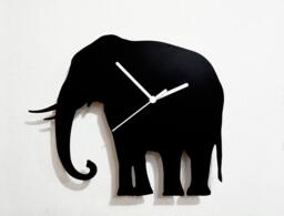 Elephant Silhouette - Wall Clock - thumbnail 1