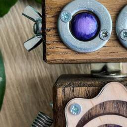 Handmade Wooden Robot Sculpture Quirky Desk Decor, Student Gift - thumbnail 3