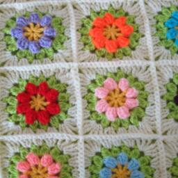 Granny Square Crochet Blanket - thumbnail 3