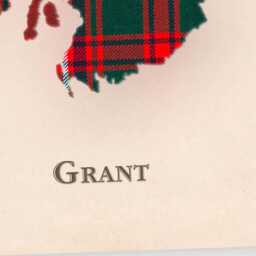 Clan Grant Scottish Tartan Map - Of Scotland Family Wall Decor, Ready To Hang - thumbnail 4