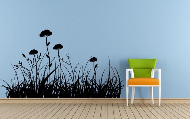 Grass Nature Floral Woods Wall Or Car Vinyl Peal & Stick Removable Sticker Decal L1392 - image 1