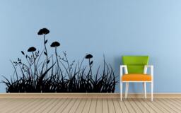Grass Nature Floral Woods Wall Or Car Vinyl Peal & Stick Removable Sticker Decal L1392