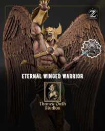 Eternal Winged Warrior - Comic Superhero Fighter Hawkman Resin Figure 16K - thumbnail 1