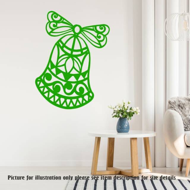 Christmas Bells Vinyl Wall Decal, Holiday Window Decor - image 1