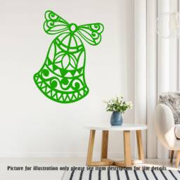 Christmas Bells Vinyl Wall Decal, Holiday Window Decor - thumbnail 1