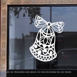 Christmas Bells Vinyl Wall Decal, Holiday Window Decor - thumbnail 4