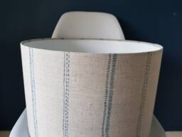 Handmade Denim Blue Stripe Lampshade Modern Country Style - thumbnail 1