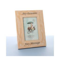 Personalised Photo Frame Various Sizes/Finishes Wooden Engraved Gift For Birthdays Anniversary Mum Nan Any Occasion Gifts - thumbnail 1