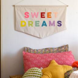 Sweet Dreams Wall Hanging, Nursery Decor, Banner Flag - thumbnail 2