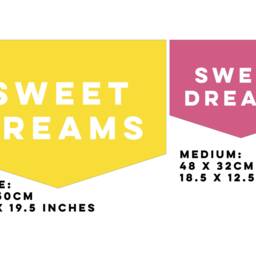 Sweet Dreams Wall Hanging, Nursery Decor, Banner Flag - thumbnail 4
