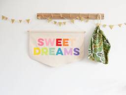 Sweet Dreams Wall Hanging, Nursery Decor, Banner Flag - thumbnail 1