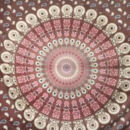 New Peacock Mandala Hippie Psychedelic Wall-Hanging Tapestry, Blue. Large - 80 X 60 Inches - thumbnail 2