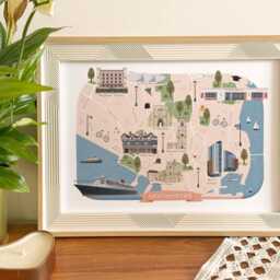 Southampton Map Print, Illustrated Of Southampton, Poster, Wall Art, Gift, University - thumbnail 2