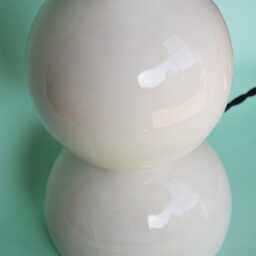 Handmade Ceramic Lamp - Transparent Glaze With Glass Globe & G9 Bulb - thumbnail 4