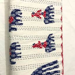 Indian Tree Of Life Queen Kantha Quilt Handmade Cotton Bedspread - thumbnail 3
