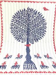 Indian Tree Of Life Queen Kantha Quilt Handmade Cotton Bedspread - thumbnail 1