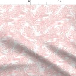 Tropical Curtain Panel - Foliage Pastel Nursery Baby Pink Fan Palm Custom By Charlottewinter - thumbnail 4