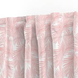 Tropical Curtain Panel - Foliage Pastel Nursery Baby Pink Fan Palm Custom By Charlottewinter - thumbnail 3