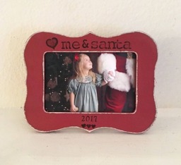 Christmas Picture Frame, Personalized Santa Claus, Gift For Grandma, Mom, Holiday - thumbnail 1