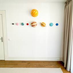 Christmas Felt Solar System Wall Decor 3D Planets For Nursery Montessori Space Gift - thumbnail 3