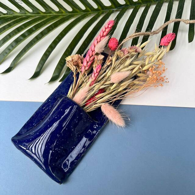 Dark Blue Hanging Vase - image 1