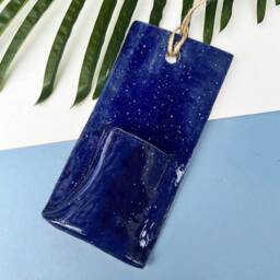 Dark Blue Hanging Vase - thumbnail 2