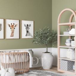 Safari Animal Nursery Prints - Elephant, Giraffe, Zebra Set - thumbnail 2