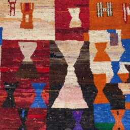 Handmade Beni Ourain Wool Rug, Colorful Berber Design - thumbnail 3