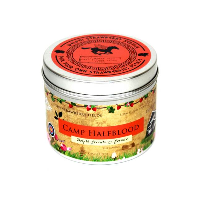 Camp Half Blood Delphi Strawberry Service Bookish Scented Candle - Percy Jackson Camp - image 1