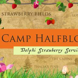Camp Half Blood Delphi Strawberry Service Bookish Scented Candle - Percy Jackson Camp - thumbnail 3