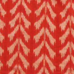 Pillow Cover - Orange Ikat Tulip - Handwoven - 20x20 Throw - thumbnail 3