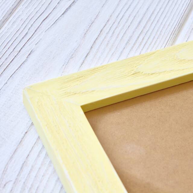Yellow Picture Frame A2, A3, A4, A5, 5x5, 6x6, 5x7, 6x8, 8x10, 11x14 - Photo Handmade Rustic Antique Vintage Retro Wooden - image 1