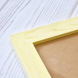 Yellow Picture Frame A2, A3, A4, A5, 5x5, 6x6, 5x7, 6x8, 8x10, 11x14 - Photo Handmade Rustic Antique Vintage Retro Wooden - thumbnail 1