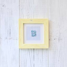 Yellow Picture Frame A2, A3, A4, A5, 5x5, 6x6, 5x7, 6x8, 8x10, 11x14 - Photo Handmade Rustic Antique Vintage Retro Wooden - thumbnail 3