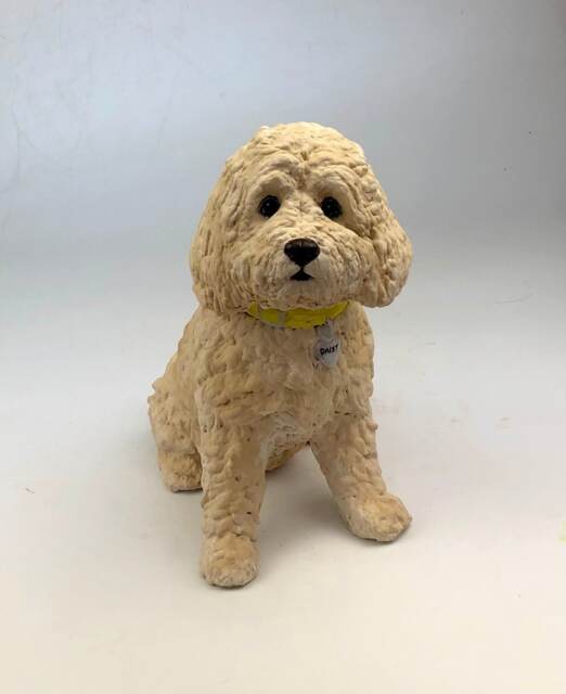 Pet Memorial Urn, Clay Sculpture, Portrait, Dog Memorial, Custom Loss Gift, Portrait - image 1