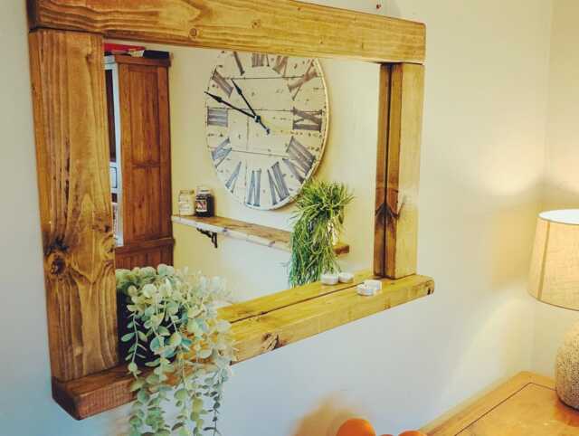 English Oak Waxed Mirror Perfect For The Rustic Vibe in Your Home - image 1