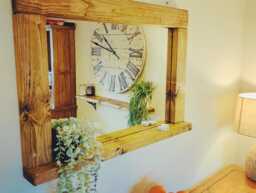 English Oak Waxed Mirror Perfect For The Rustic Vibe in Your Home - thumbnail 1