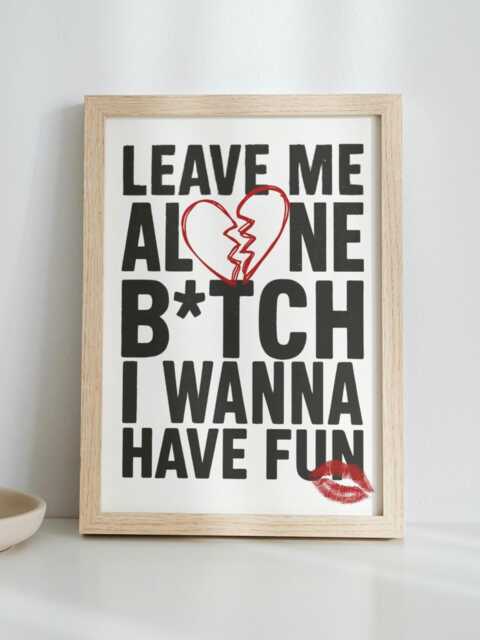 Leave Me Alone - Bite Rene?? Rapp Inspired Print Wall Art Home Decor Gift For Friend Music A4 Poster Lgbtq+ Queer - image 1