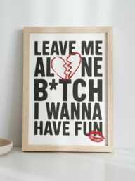Leave Me Alone - Bite Rene?? Rapp Inspired Print Wall Art Home Decor Gift For Friend Music A4 Poster Lgbtq+ Queer - thumbnail 1