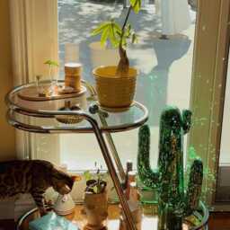 Large Green Disco Cactus Dopamine Decor - thumbnail 3