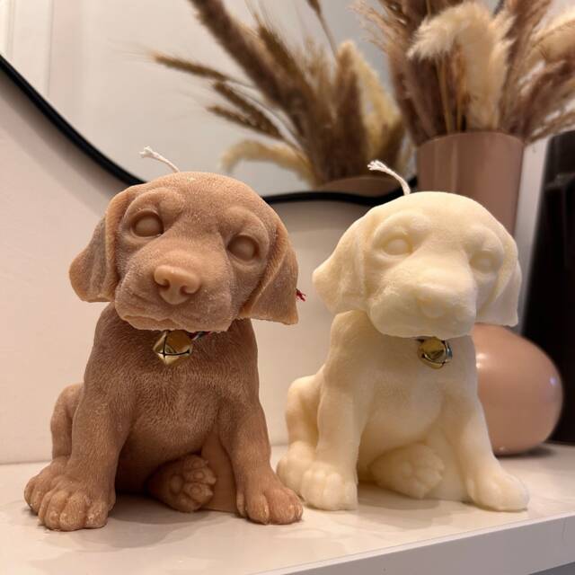 Large Beagle Dog Candle - Soy Wax Handmade Lovers Gift Pet Presents - image 1