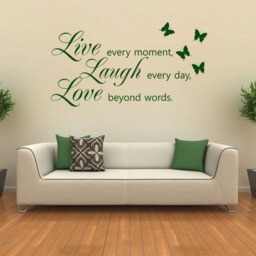 Live Laugh Love Wall Art Sticker, Modern Vinyl Transfer, PVC Decal - thumbnail 3