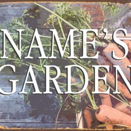 Personalised Custom Garden Sign Art Typograhy Inspirational Quote Metal Wall Fine Prints, Outdoor Tin Customizable - thumbnail 3
