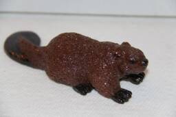 Handcrafted Figurine - Brown Beaver 100% Handmade