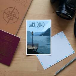 Lake Como Italy Travel Poster - Retro Style Art Print - thumbnail 3